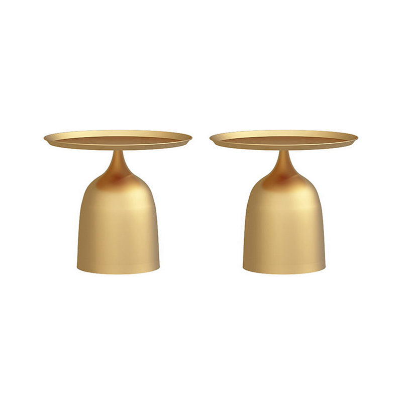 11.8" inch Wide Mid-Century Sofa Side Accent Table Metal Pedestal End Table