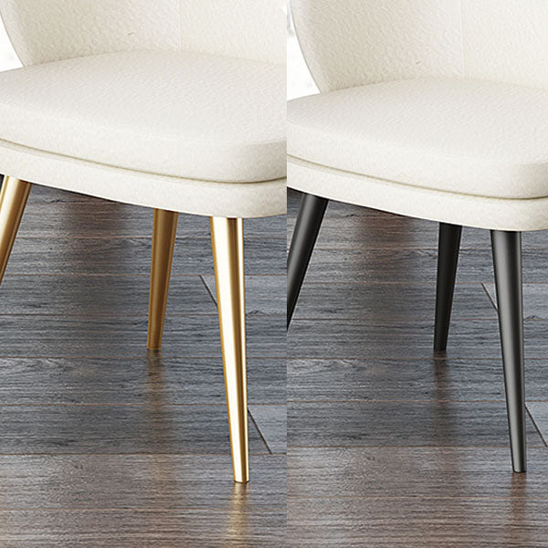 Nordic Style Metal Dining Chair Upholstered Arm Chair for Restaurant Use