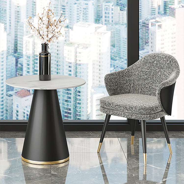 Nordic Style Metal Dining Room Chair Arm Upholstered Side Chair for Restaurant Use