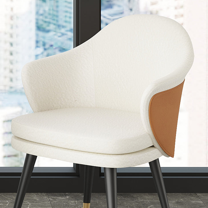 Nordic Style Metal Dining Room Chair Arm Upholstered Side Chair for Restaurant Use