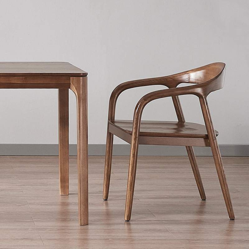 Traditional Style Dining Chairs Kitchen Arm Dining Chair with Wooden Legs