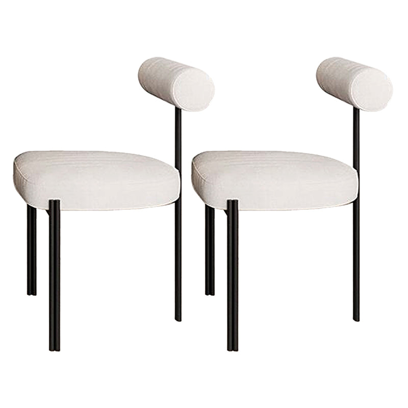 Designer Style Velvet Side Chair Open Back Dining Chair for Restaurant