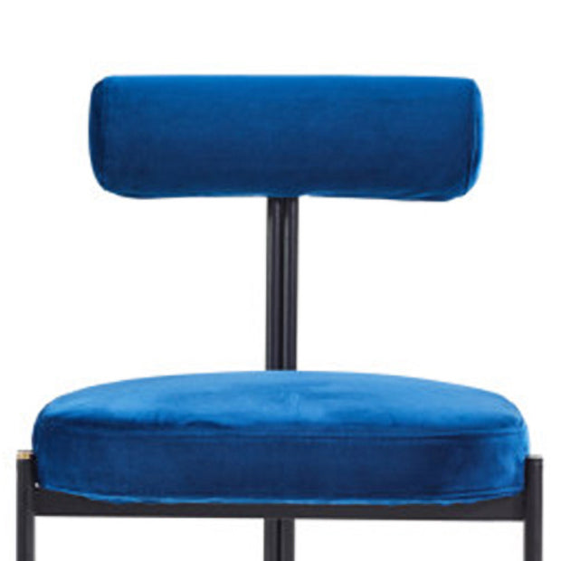 Designer Style Velvet Side Chair Open Back Dining Chair for Restaurant