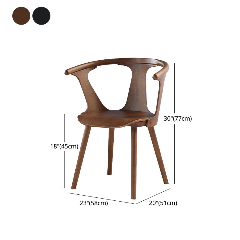 Traditional Style Dining Chairs Kitchen Armless Dining Chair with Wooden Legs
