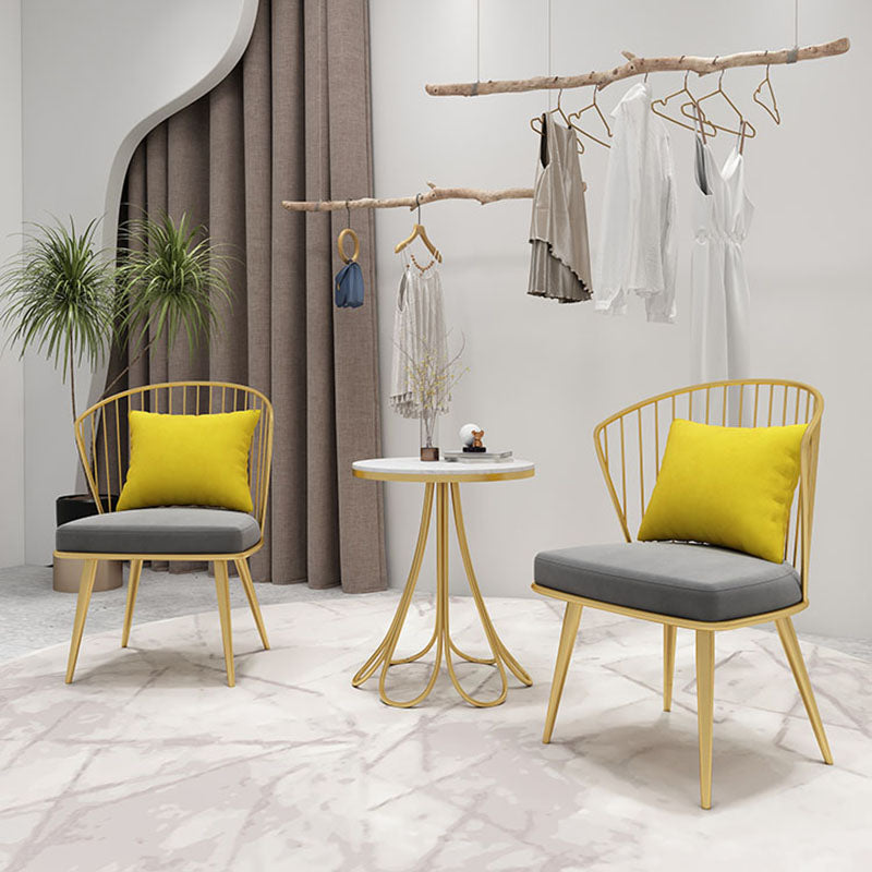 Scandinavian Windsor Back Side Chairs Upholstered Dining Chairs