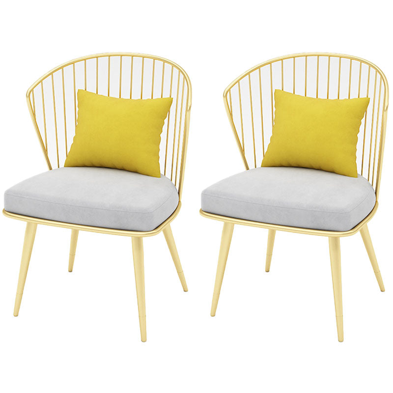 Scandinavian Windsor Back Side Chairs Upholstered Dining Chairs