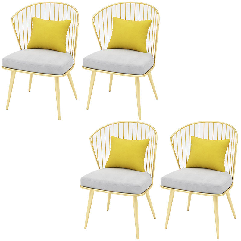 Scandinavian Windsor Back Side Chairs Upholstered Dining Chairs