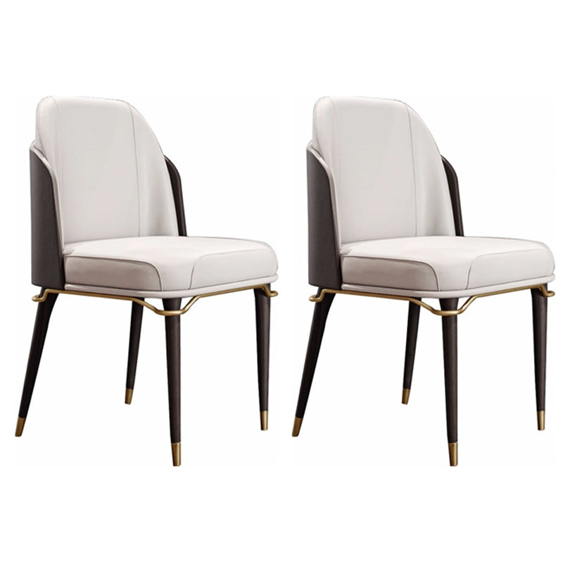 Matte Finish Parsons Dining Chair Modern Conference Room Leather Side Chair