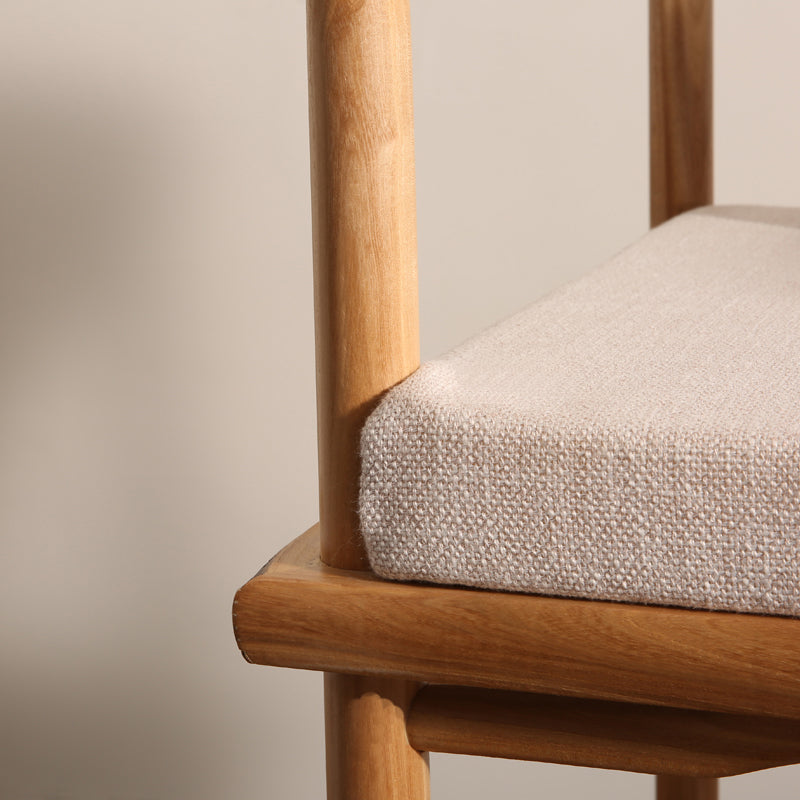 Traditional Style Dining Chair Dining Arm Side Chairs with Wooden Legs