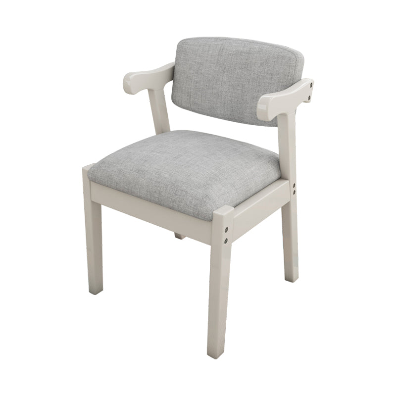 Contemporary Style Dining Chairs Dining Arm Side Chair with Wooden Legs