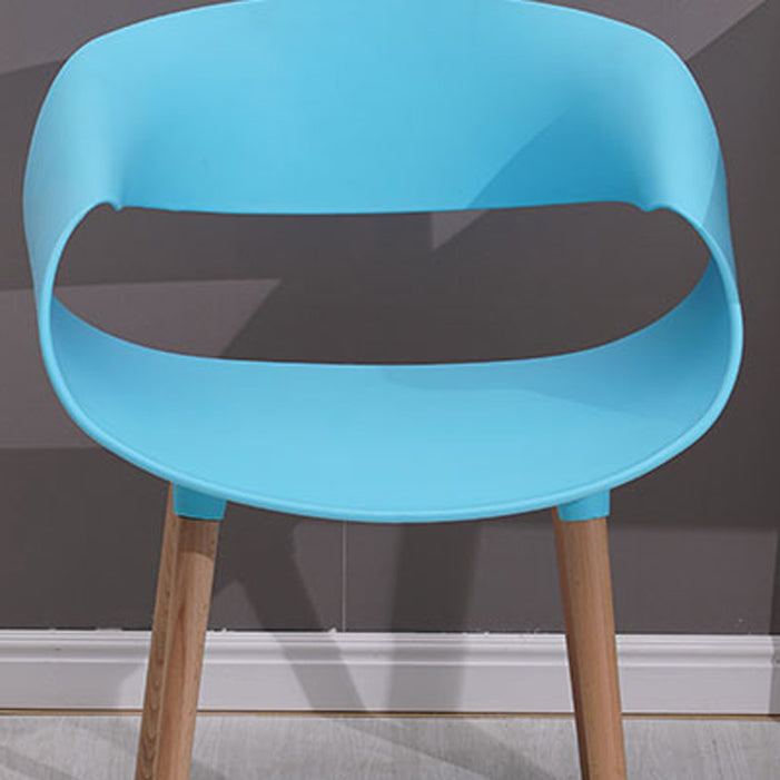 Contemporary Style Dining Chair Dining Arm Side Chair with Wooden Legs