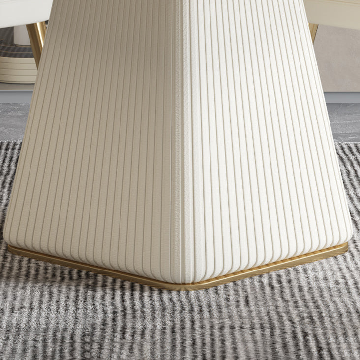 Stone Dining Room Collection Luxury Style Round Pedestal Dining Table for Home