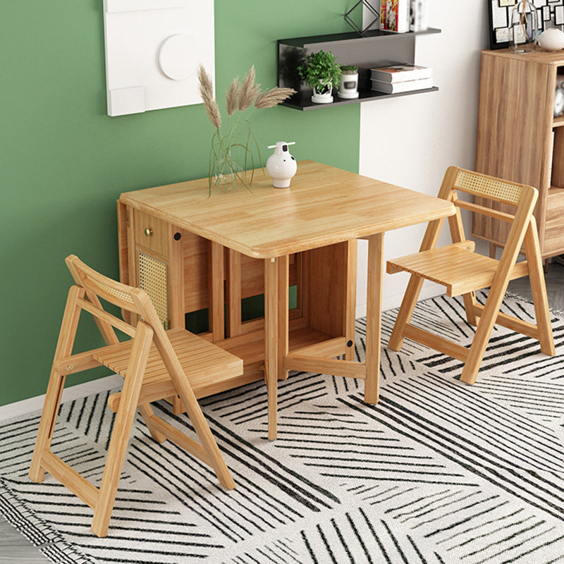 Mid-Century Table Solid Wood Folding Dining Site Table,51.2"L x 35.4"W x 29.5"H