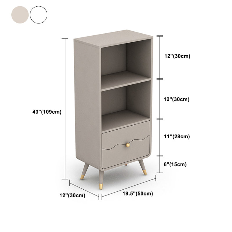 Standard Bookcase Closed Back Solid Engineered Wood Bookshelf for Home