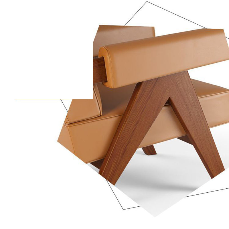 31.50" Wide Contemporary Style Single Sofa Chair Fixed Back Round Arms Chair