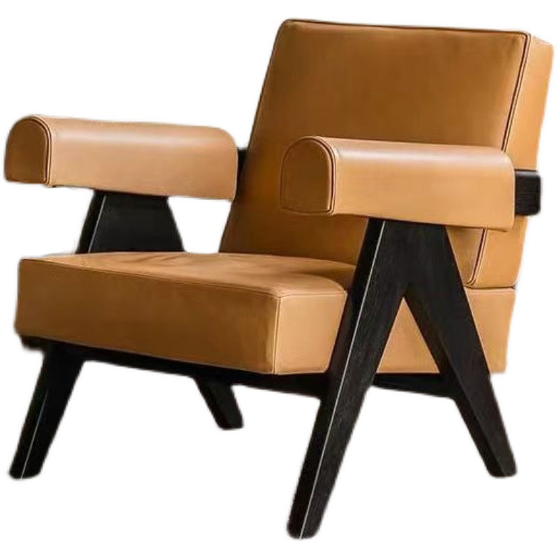 31.50" Wide Contemporary Style Single Sofa Chair Fixed Back Round Arms Chair