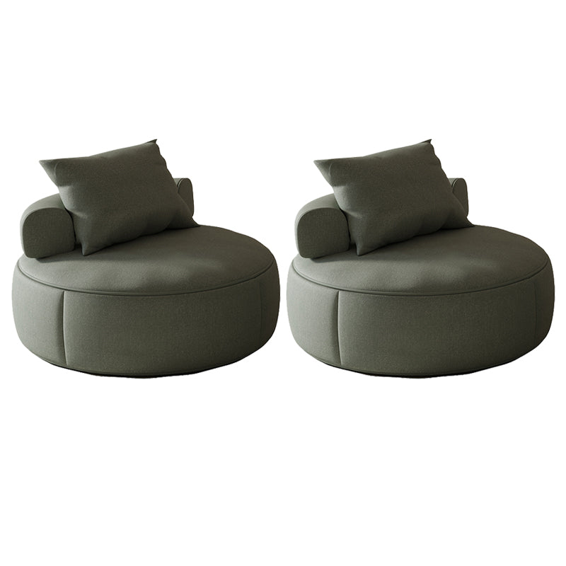 Mid-Century Modern Armless Accent Chair Fixed Back Accent Room Chair for Bedroom