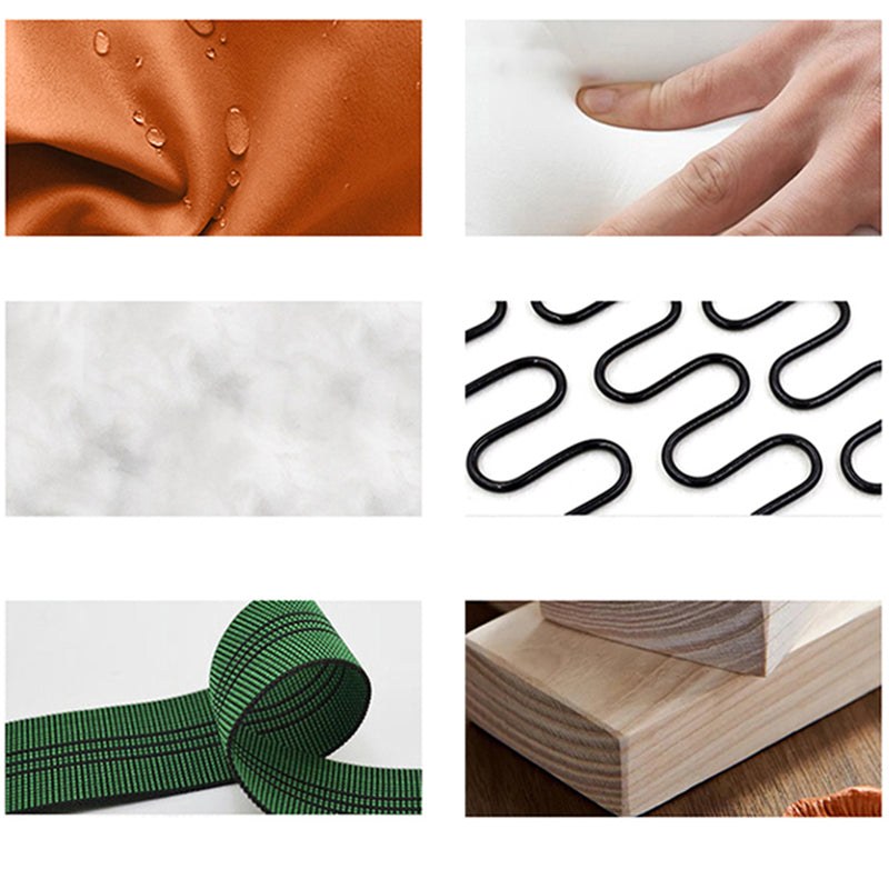 Mid-Century Modern Armless Accent Chair Fixed Back Accent Room Chair for Bedroom