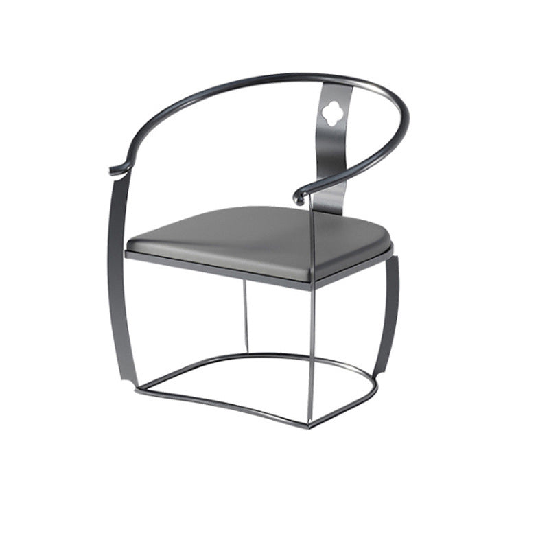 Glam Style Single Sofa Chair Black/Gold Color Arm Chair for Living Room