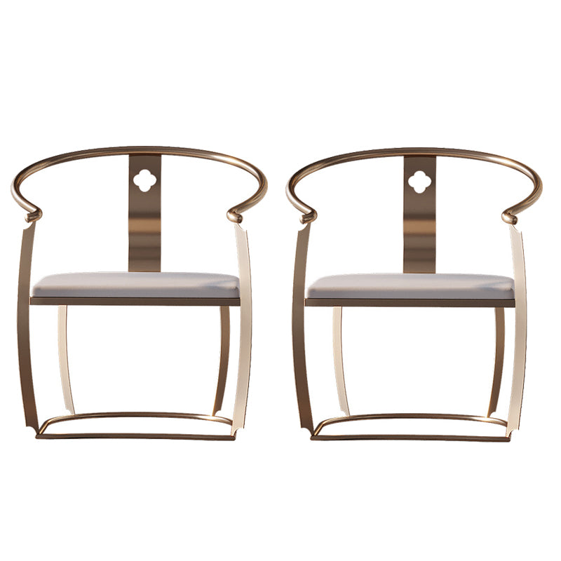 Glam Style Single Sofa Chair Black/Gold Color Arm Chair for Living Room