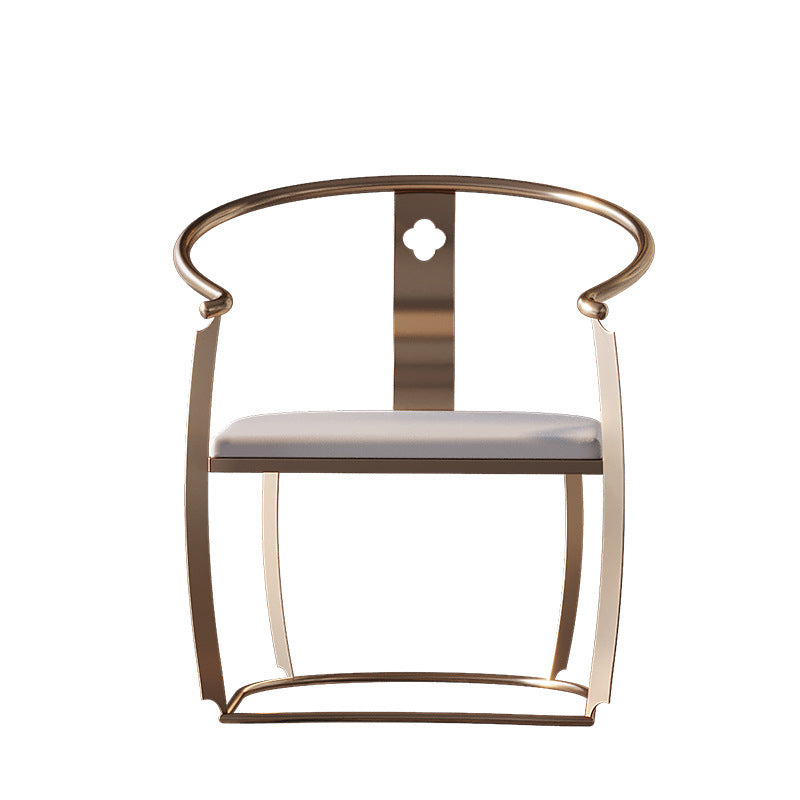 Glam Style Single Sofa Chair Black/Gold Color Arm Chair for Living Room