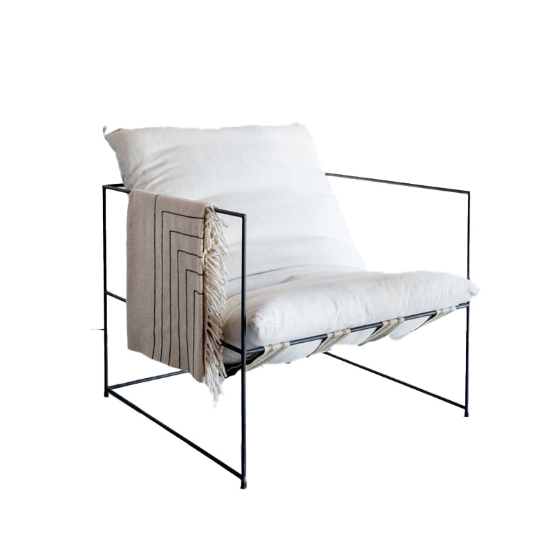 26.77" Wide Contemporary Style Single Sofa Chair Metal Round Arm Chair