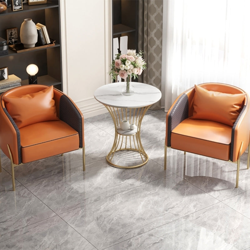 Contemporary Style Single Sofa Chair Pillow Back Arm Chair for Living Room