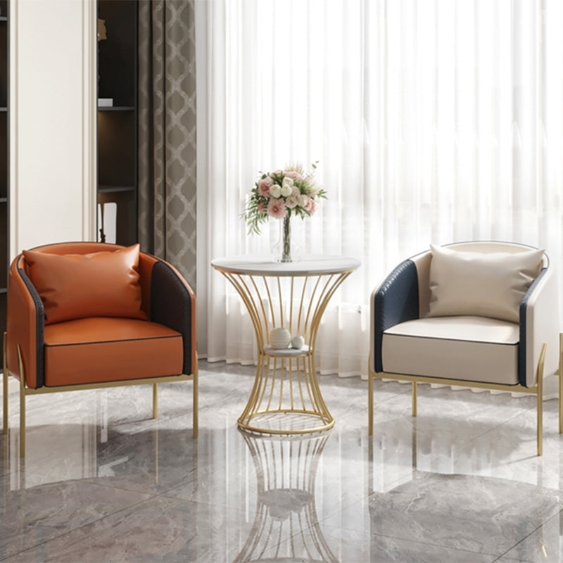 Contemporary Style Single Sofa Chair Pillow Back Arm Chair for Living Room