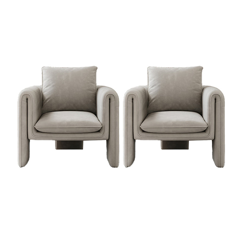 Contemporary 29.5" Wide Solid Color Pillow Back Sponge Arm Chair