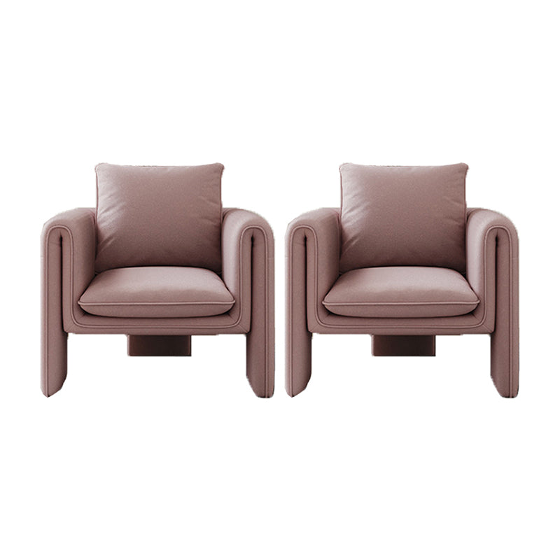 Contemporary 29.5" Wide Solid Color Pillow Back Sponge Arm Chair