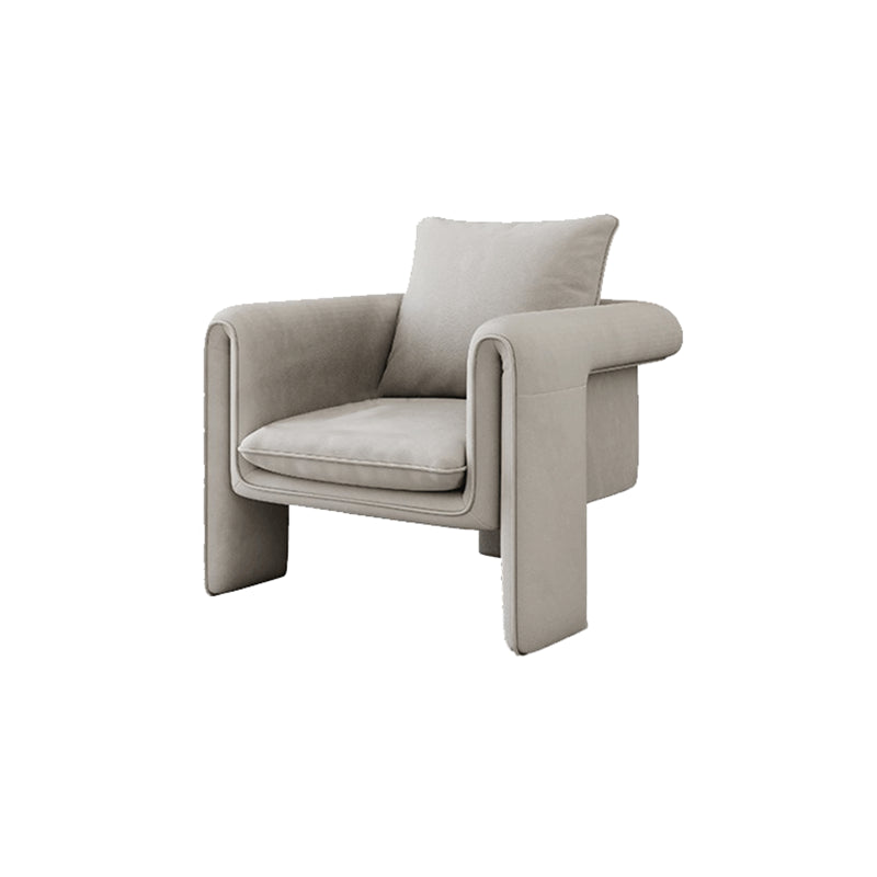 Contemporary 29.5" Wide Solid Color Pillow Back Sponge Arm Chair