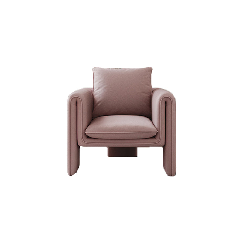 Contemporary 29.5" Wide Solid Color Pillow Back Sponge Arm Chair