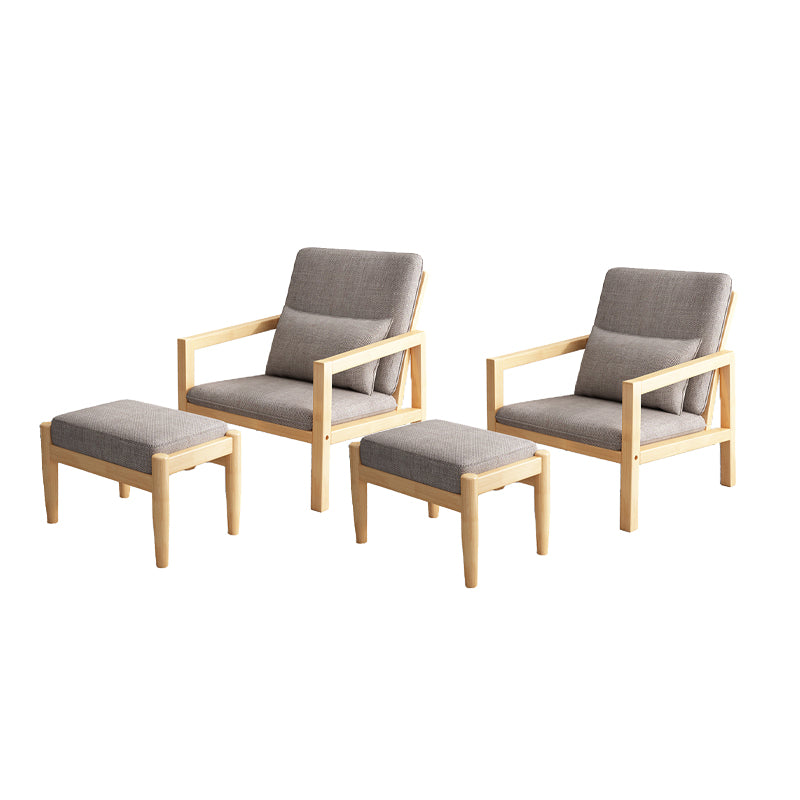 Nordic Style Wood Arms Included with Cushion Lounge Accent Chair