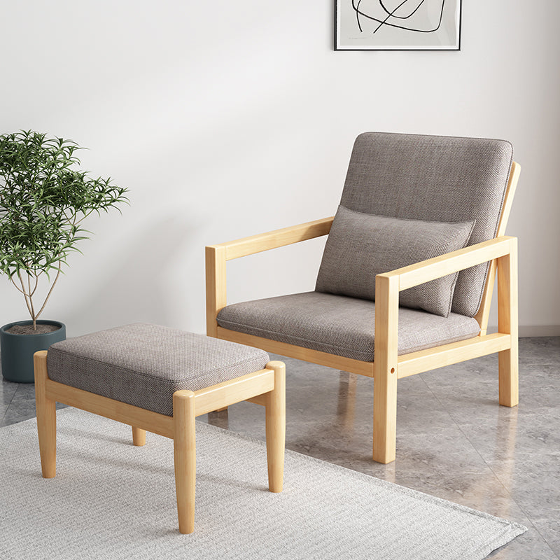 Nordic Style Wood Arms Included with Cushion Lounge Accent Chair