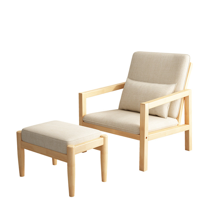 Nordic Style Wood Arms Included with Cushion Lounge Accent Chair