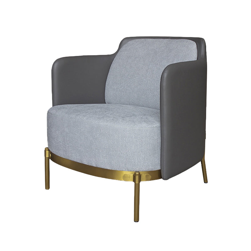 Glam Basic Four Leg Arm Chair Leather Accent Armchair for Bedroom