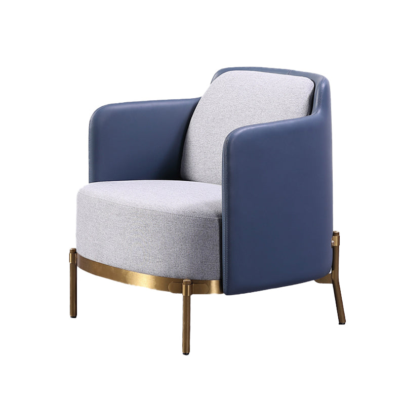 Glam Basic Four Leg Arm Chair Leather Accent Armchair for Bedroom