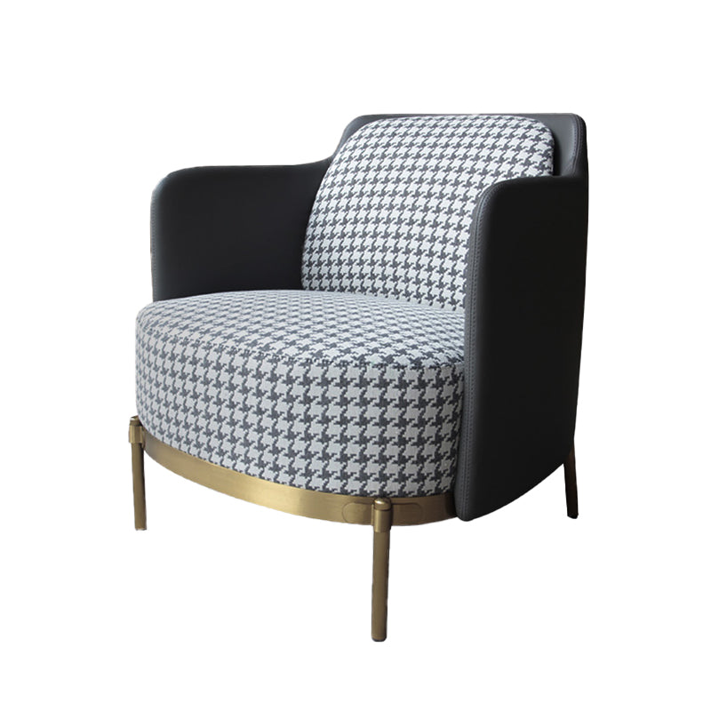 Glam Basic Four Leg Arm Chair Leather Accent Armchair for Bedroom