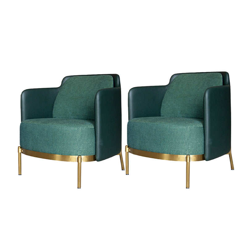 Glam Basic Four Leg Arm Chair Leather Accent Armchair for Bedroom