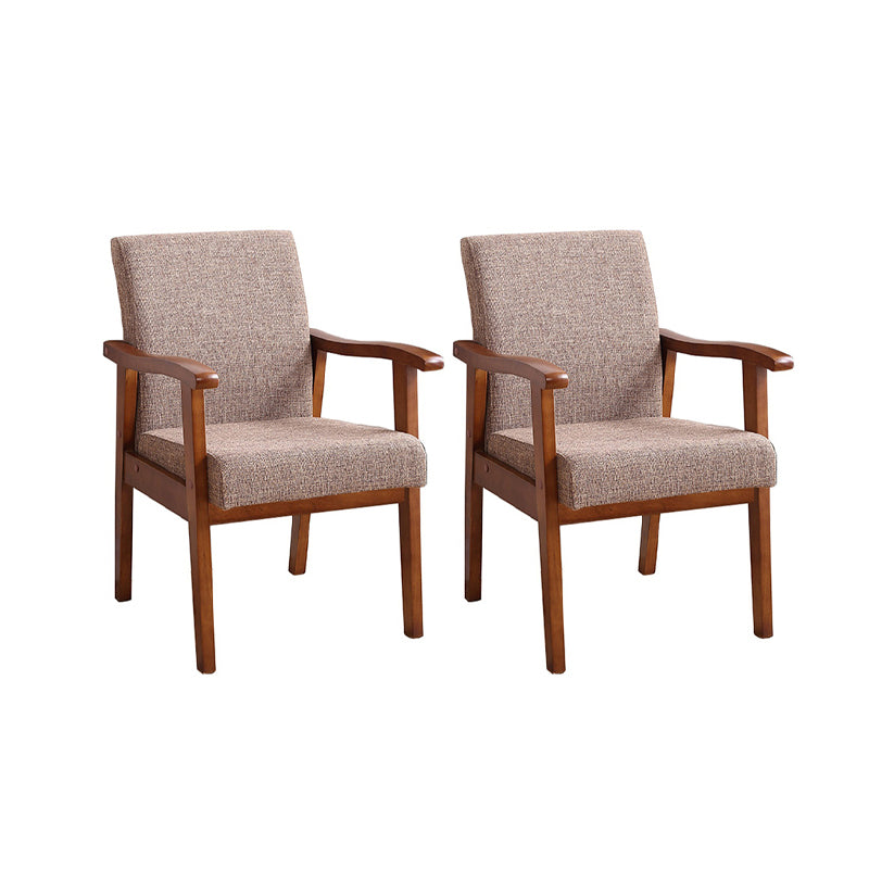 Mid-century Modern Style Fabric Arms Included Accent Armchair