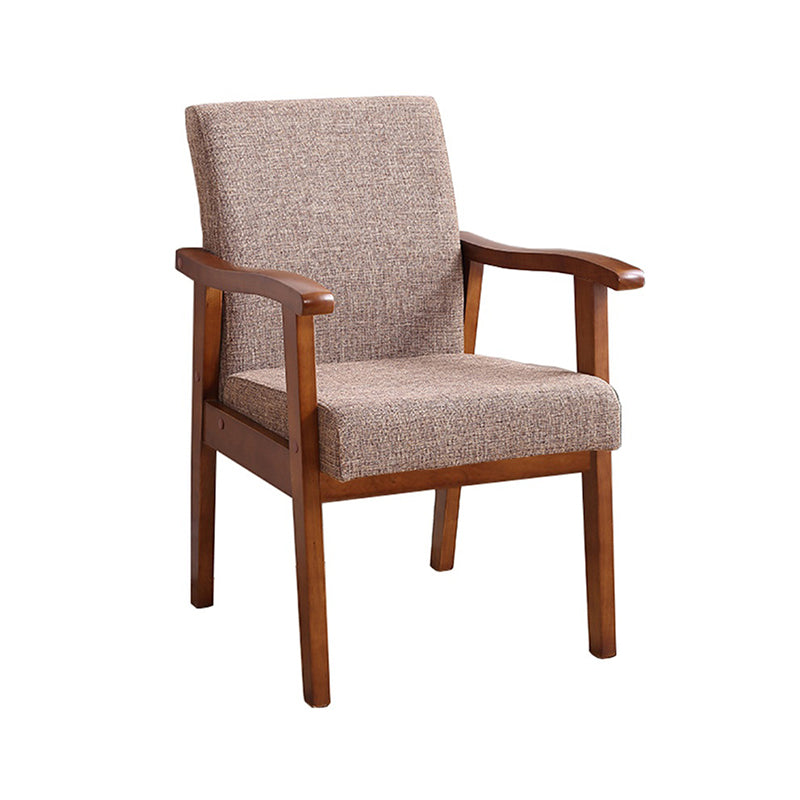 Mid-century Modern Style Fabric Arms Included Accent Armchair