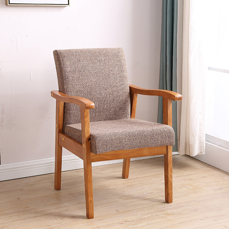 Mid-century Modern Style Fabric Arms Included Accent Armchair