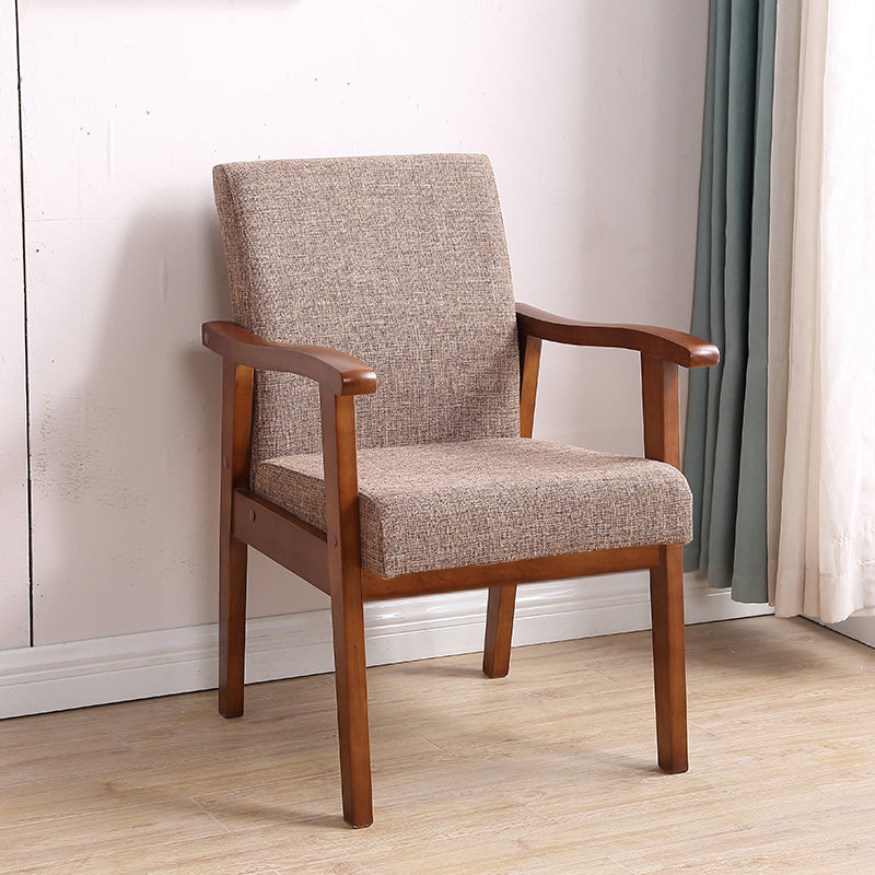 Mid-century Modern Style Fabric Arms Included Accent Armchair