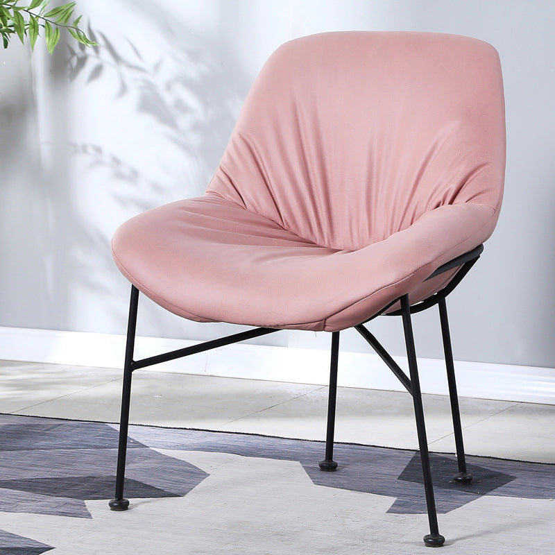 Industrial 23.6"Wide PU Leather Fixed Back Sponge Armless Chair