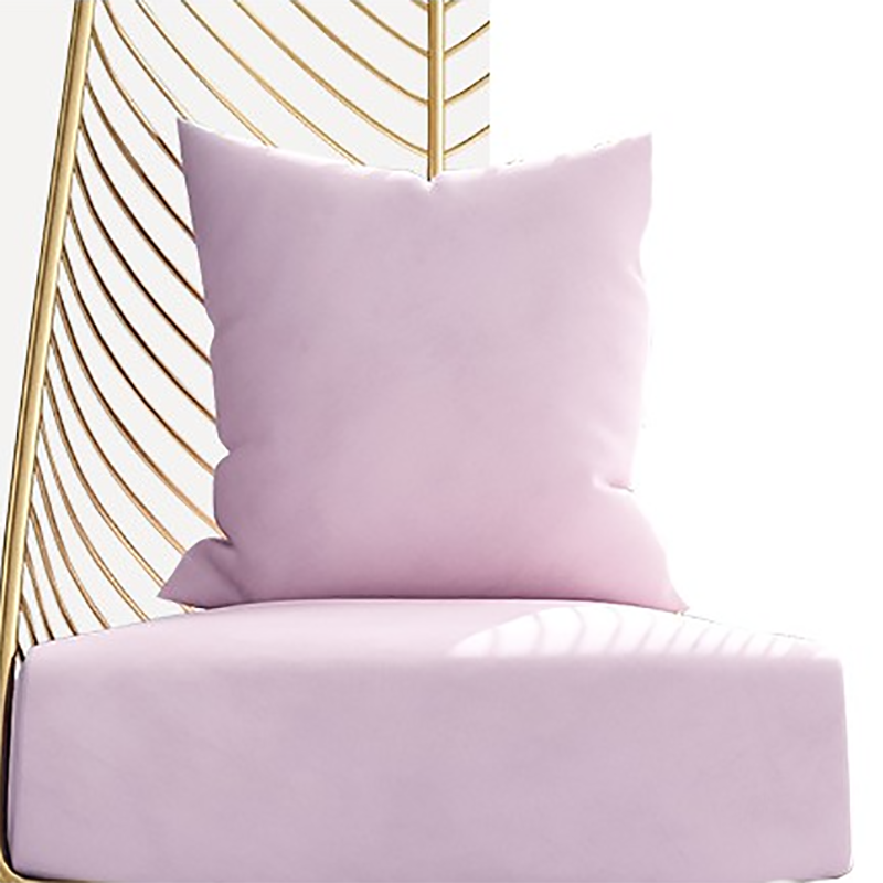 Glam Style Armless with Pillow Back Cushioned Metal Base Accent Chair