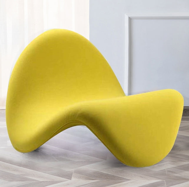 37.4" Wide Scandinavian Style Single Sofa Chair Fixed Backed Armless Chair