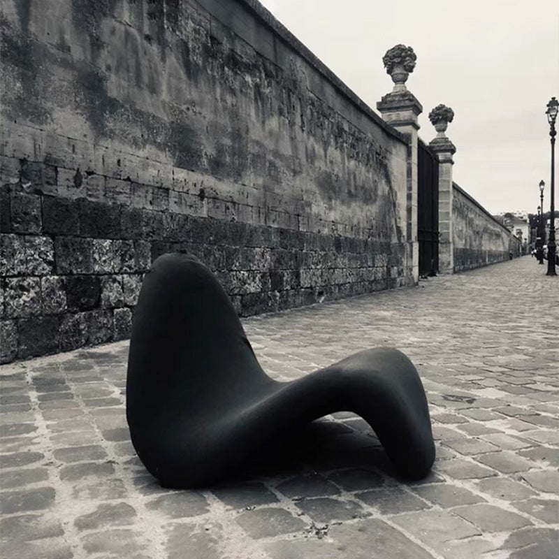 37.4" Wide Scandinavian Style Single Sofa Chair Fixed Backed Armless Chair