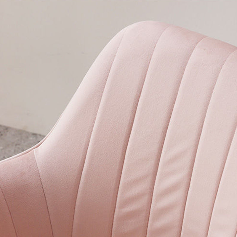 Modern Style Cloth Overturning Armrest Fixed Backrest Metal Arm Chair