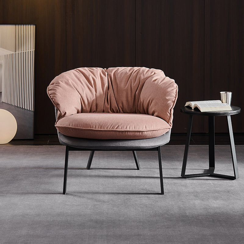 Modern Style Fabric Armrest Cushioned Against Black Arm Chair