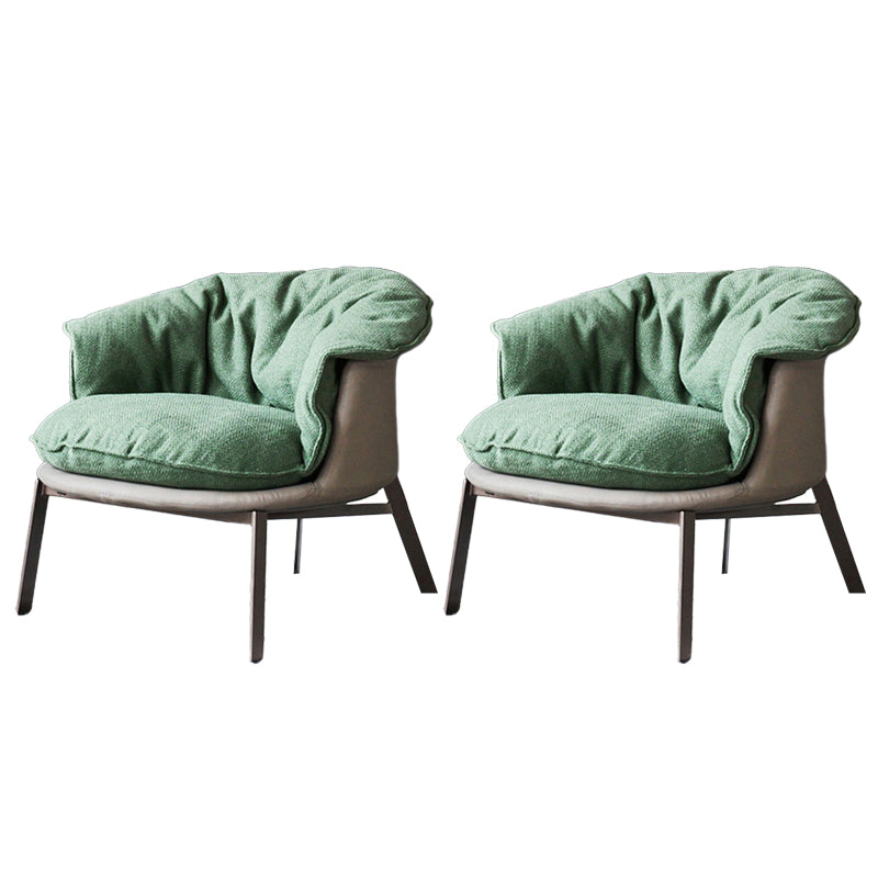 Modern Style Fabric Armrest Cushioned Against Black Arm Chair